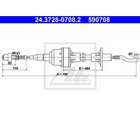 New Clutch Cable for OPEL VAUXHALL:ASCONA C,KADETT D,ASTRA Estate 669088