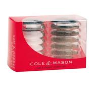 New Cole And Mason Salt And Pepper Shaker Set Acrylic With Silver Top
