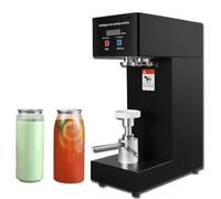 New Commercial Automatic Can Sealer Machine,Bottle Sealing Machine,with LCD Display, 2.2” Diameter & 5.5”-8.3” Height Adjustable,for Soda/Aluminum/Tin Cans,Black