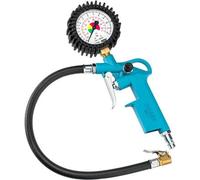 HAZET tire pressure gauge 9041G-1 I Calibrated, readable, pressure gauge measuring range: 0-145 psi, hose length: 100cm/39.37 inches, diameter: 3.15 inches | For car, etc.