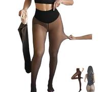 New Compression Band & One Seam Option, The Original Magic Fleece Lined Leggings, Plus-Size Warm for Women (Tan,Medium-Large)