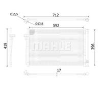 New Condenser, air conditioning for ALPINA BMW BMW (BRILLIANCE):5,6,7,B5,E60