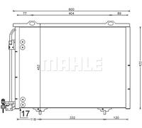 MAHLE ORIGINAL AC 211 001S Air conditioning condenser