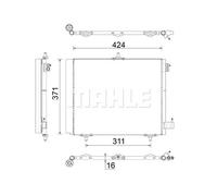 Mahle Original Air Conditioning Condenser AC 460 000S for Peugeot 207/207+ 208 Citroen 1.4L