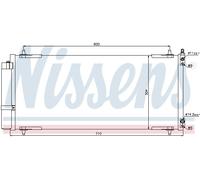 Nissens Aircon Condenser 94830 - for CITROËN & PEUGEOT C5 (2008) 2.2 HDI, C6, 407, 607