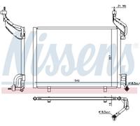 NISSENS Aircon Condenser 940540 for FORD FIESTA (2009) 1.6 TDCI etc