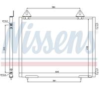 Nissens Aircon Condenser 94327 for eg. LAND ROVER FREELANDER (1997) 2.5 etc
