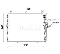 MAHLE ORIGINAL AC 357 000S Air conditioning condenser