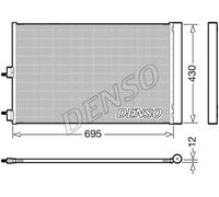 CONDENSER AIR CONDITIONING DCN17061 FOR MERCEDES-BENZ GLA-CLASS/SUV 2.0L 4cyl