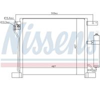 Nissens Air Conditioning Condenser 940384 for Nissan Juke MR16DDT 1.6L 4cyl