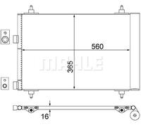 MAHLE ORIGINAL AC 315 000S Air conditioning condenser