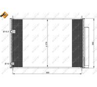 NRF Air Conditioning Condenser fits Toyota Auris 2007-2018 1.3 1.33 1.4 1.6 1.8
