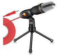 New Condenser Microphone 3.5mm Plug Home Stereo MIC Desktop Tripod for PC YouTube Video Skype Chatting Gaming Podcast Recording (Color : D) (A)