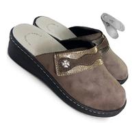 new confort Women's Comfort Closed Toe Armony Self-Shaping Upper Shiny Adjustable and Removable Footbed Sandals