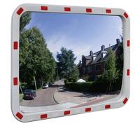 New Convex Traffic Mirror Rectangle with Reflectors PC Plastic Durable 2 Sizes v