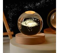New Cosmic Lights, 3D Galaxy Crystal Ball Night Light with Colorful LED Light Base, Cosmic Orbs Crystal Ball, Galaxy Lights for Bedroom (Galaxy)