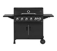 New - Cosmogrill Emberr 7 Gas Burner Bbq 6+1 Barbecue Grill, Propane Gas Regulator Hose Side-Burner