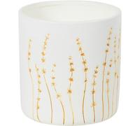 New Country Meadow Candle - White | Floral Jar Design with Clean Fresh Scent | Decorative Scented Candle for Living Room, Hallway, or Bedroom N-33