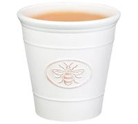 New Cream Gorgeous Tall Glazed Effect Bee Planter 23cm Flowers Plant Pot Plastic Bee Design Suitable For Indoor & Outdoor Use Perfect For Every Day Planting -A49