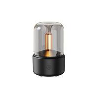 New Creative Candlelight Aromatherapy Machine USB Plug-in Desktop Atmospheric Candlelight Lights Home Aromatherapy Humidifier (Black)