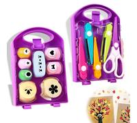 New Creative Kids Craft Hole Punch Shapes Set for Crafts, Leaf, Butterfly, Star Heart Flower Punch DIY Projects