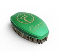 NEW Crown Quality Products Caesar 2.0 Boar Bristle Hairbrush, Medium Soft, Old Money Green with Metallic Gold Logo - Non-Slip Grip, Wet or Dry Use, Waterproof Design