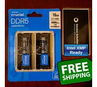 NEW Crucial 16GB Kit (2x8GB) DDR5 4800 MHz Laptop RAM Memory SODIMM Intel & AMD