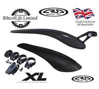 New Crud Catcher Universal Front & Rear Racepac Mudguard Set 4 Post Clips