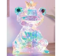 New Crystal Effect Iridescent Frog Light with 8 Light Modes, Infuse Your Space with Whimsy, Offering A Cosy Glow Even When Turned Off, Ideal for Bedsides, Mantels Or Side Tables.