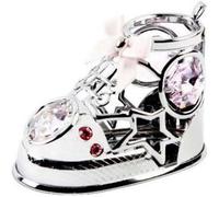 New Crystal Gift Set Crystocraft Collectable Ornament With Swarovski Elements Baby Shoe Pink