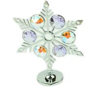 New Crystal Snowflake Ornament Decoration Collectors Chrome Plated Swarovski