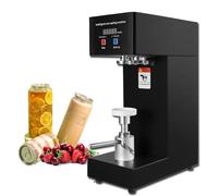 New Cup Sealing Machine,Commercial Automatic Can Sealer Machine,with LCD Display, 2.2” Diameter & 5.5”-8.3” Height Adjustable,for Sealing Plastic/Glass/Tin Bottles with Aluminum Caps,Black