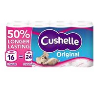 *New* Cushelle 16 Rolls Equal to 24 Rolls (50% Extra per roll) by Shop4less