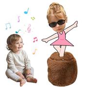 New Custom Face Dancing Toy,Talking Mimicking Doll with LED, Talking Repeat Singing Toy Songs, Record Your Sound for 20S, Personalized Birthday Gifts for Boys Girls