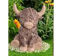 New Cute And Adorable Highland Cow Statue - Perfect for Outdoor Garden Patio Yard Decor, Durable Resin Figurine,Gift For Nature Lovers -G02