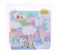 New Cute Character-Inspired Bumper Stationery Gift Set, Reusable Zip Bag with Notebook, Pencils, Ruler, Pencil Case, Eraser & Sharpener,Perfect for Kids Going Back to School Creative Fun at Home -A2