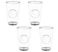 New Cute Heart Detailed Glasses 4pk Perfect Way to Add Glamour to You Drinks