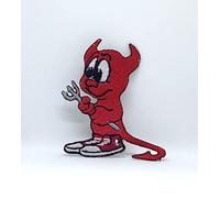 New Cute Little Devil in Red Iron Sew on Embroidered Patch Single | Set of 2 (1)