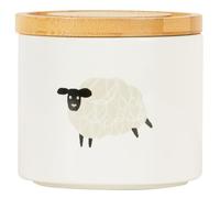 New Cute Sheep Design Highland Flock Stacking Canister with Airtight Wooden Lid To Keep Your Foodstuffs Stay Fresh For Longer Shelves or Countertops Kitchen Decor -N18
