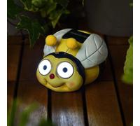 New Cute Solar Powered Big Eyed Light Up Bee Ornament With Cool White LED,Auto On At Dusk Fun Ornament During The Day And Solar Light At Night Outdoor Yard,Patio,Lawn Garden Decor Gift -A34