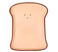 New Cute Toast Plate, Brighten Up Your Breakfast Table, Perfect for Adding Whimsy to Your Serveware Collection, Ideal for Serving Drinks & Treats, Makes A Practical Choice for Any Kitchen - Neutral