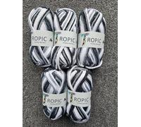 New Cygnet Tropic Super Chunky 5 Balls x 100g Acrylic Knitting Yarn Magpie 801