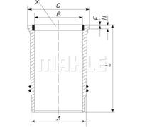 New Cylinder Sleeve 1696993 1812652 1819534 1849719 1865154 1805846 1822947