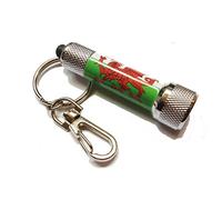 New Cymru Welsh Gifts Welsh Flag Football Rugby LED Torch Keyring
