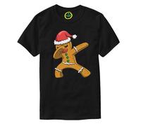 New DAB Ginger Dancing -T-Shirt Gift Unisex Funny Tee Christmas Gingerbread Man Black