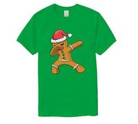 New DAB Ginger Dancing -T-Shirt Gift Unisex Funny Tee Christmas Gingerbread Man Green