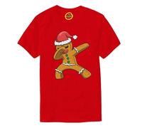 New DAB Ginger Dancing -T-Shirt Gift Unisex Funny Tee Christmas Gingerbread Man Red