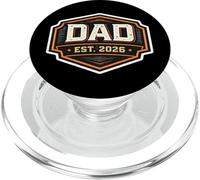 New Dad Est 2026 Father Newborn Baby Son Daughter Vintage PopSockets PopGrip for MagSafe