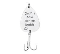 New Dad Father Pregnancy Announcement Fishing Hooks Gifts for Father Daddy Baby Announcement Fishing Lure Keychain Husband First Time Dad Gifts from Wife Dad's New Fishing Buddy Gift