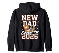 New Dad Survival Pro 2026 First Time Dad Zip Hoodie
